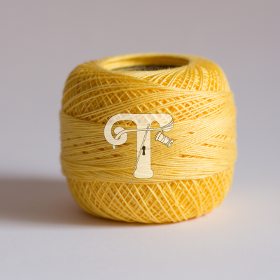 Cone de linha amarelo com textura fina