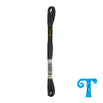 Enfaste de linha de bordar preta com etiquetas e código de barras