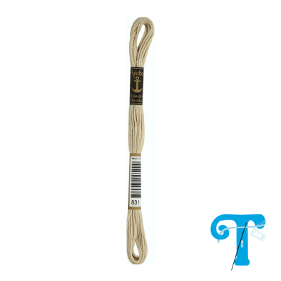 Barbante bege com etiquetas pretas e código de barras