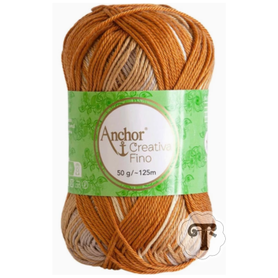 Novelo de lã multicolorida Anchor Creativa Fino com etiqueta verde