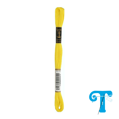 Skein de fio de bordar amarelo Anchor número 290