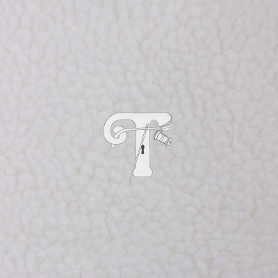 Textura de tecido de lã creme clara, macio e espesso