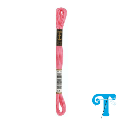 Skeins de linha de bordado cor-de-rosa Anchor número 52