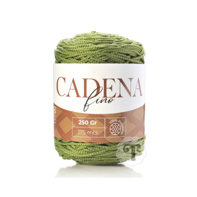Novelo de fio verde CADENA fino 250 Gr 175 mts