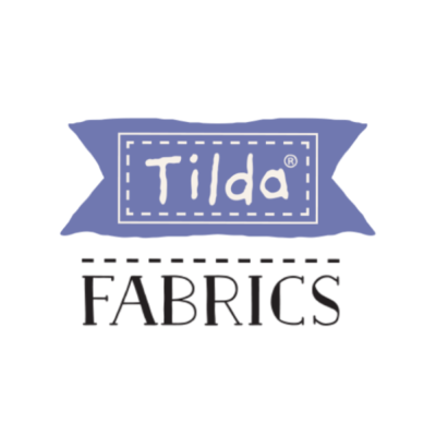 Logótipo da marca Tilda Fabrics em fundo branco