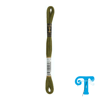 Conjunto de linha verde-oliva para bordado com etiquetas pretas e código de barras