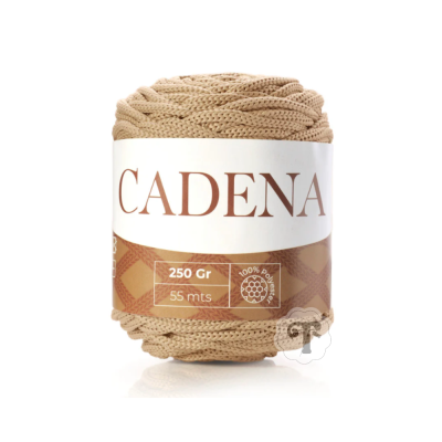 Fio de algodão bege com etiqueta CADENA 250 Gr 55 mts