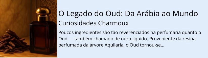 Um frasco de perfume com Oud ao lado