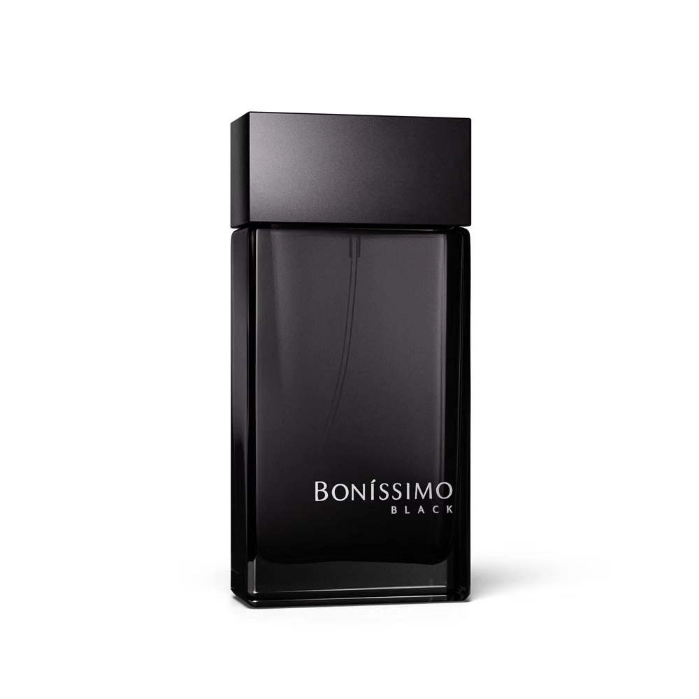 Frasco de perfume preto BONÍSSIMO BLACK