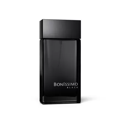 Frasco de perfume preto BONÍSSIMO BLACK