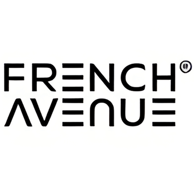 Logótipo da marca FRENCH AVENUE em letras pretas