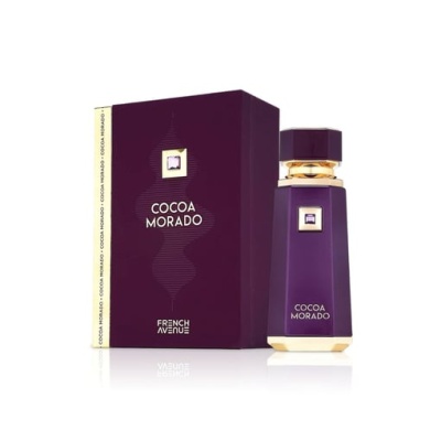 Frasco de perfume Roxo escuro com dourado e caixa na mesma cor