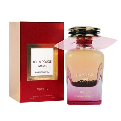 Frasco de perfume Bella Rouge Intenso com caixa vermelha