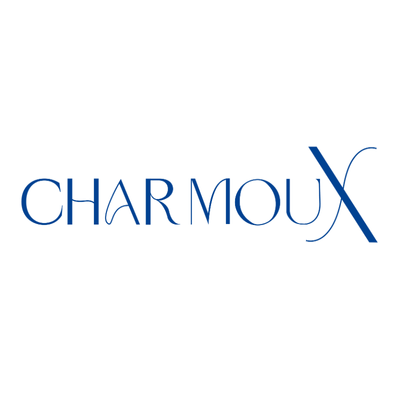 Logotipo da marca CHARMOUX em azul
