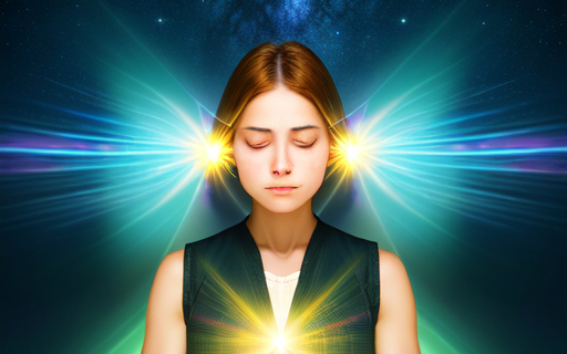 Mulher Medium a receber mensagens do universo