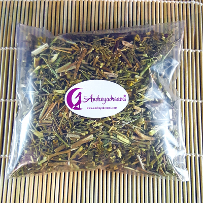 Saco transparente com ervas secas e etiqueta Andreyadreams