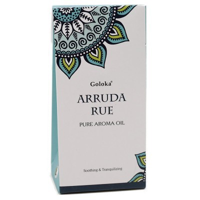 Embalagem de óleo aromático Goloka ARRUDA RUE com padrão floral