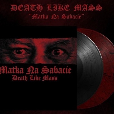 Álbum de vinil Death Like Mass Matka Na Sabacie com design em preto e vermelho