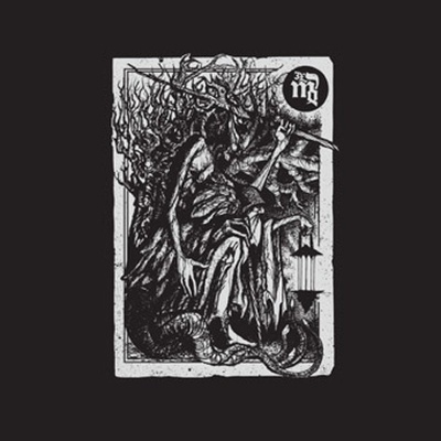 Ilustração monocromática de uma figura sentada com cetro e lanterna e texto 3 nr no canto superior direito