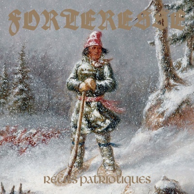 Capa com figura vestida para neve e texto FORTERESSE e RÉCITS PATRIOTIQUES