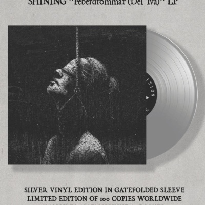Capa de vinil prata SHINING Feberdrömmar (Del Två) LP com ilustração de figura feminina e corda