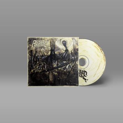 CD físico com capa artística escura e CD marmoreado