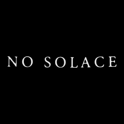 Texto branco 'NO SOLACE' sobre fundo preto