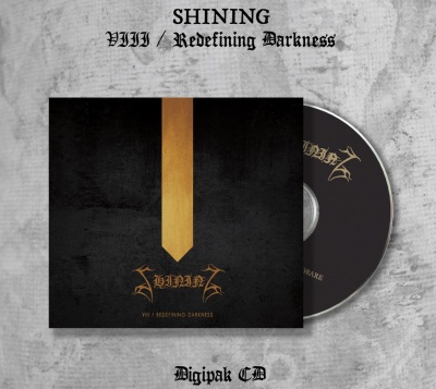 Capa e CD Digipak de álbum VIII / Redefining Darkness da banda SHINING