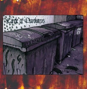 Contentores de lixo cinza escuro com grafitis em fundo texturizado