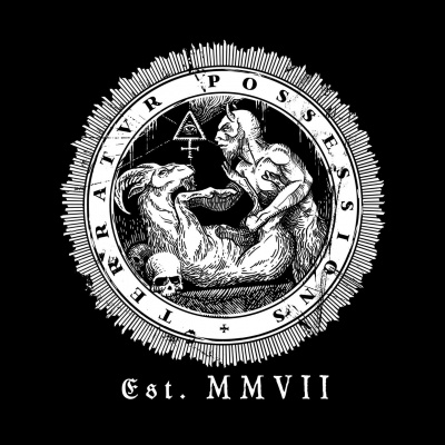 Selo circular preto e branco com figuras humanas e texto 'TERRATVR POSSESSIONIS' e 'Est. MMVII'