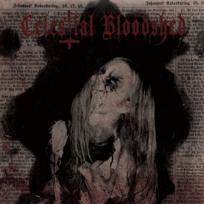 Capa de álbum com texto alemão antigo e título Lethal Bloodshot em vermelho gótico