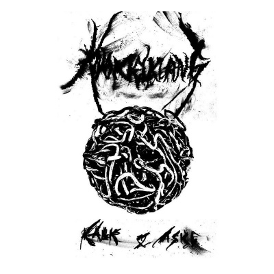 bola de correntes preta e branca com texto estilizado