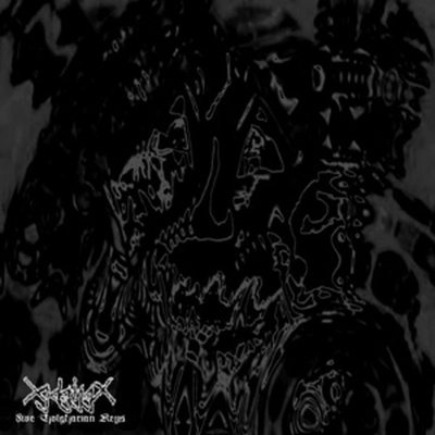 Capa de álbum escura com padrões abstratos e texto branco