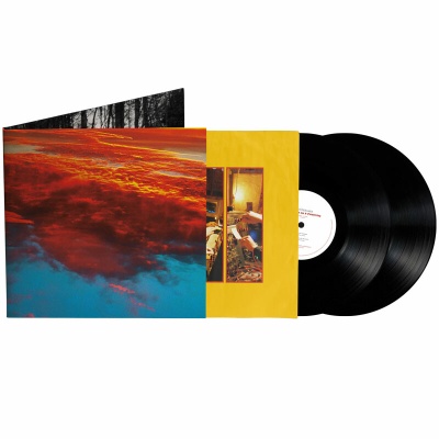 Vinil duplo com capas coloridas e discos pretos