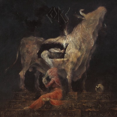 Capa de álbum com figura humana ajoelhada junto a estátua de touro dourado e texto 'COKE'