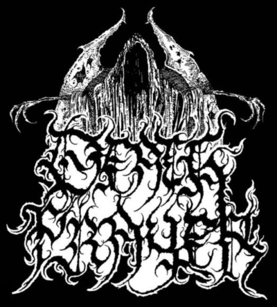 Logotipo preto e branco com texto estilizado e figura pontiaguda no topo