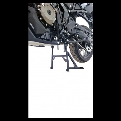 Mota preta em suporte central de metal