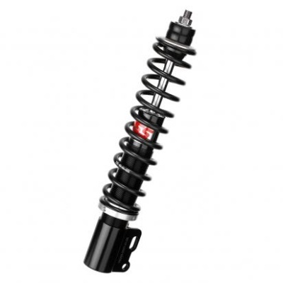 Amortecedor auto preto com mola helicoidal