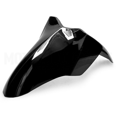 Para-lama dianteiro de motocicleta preto brilhante