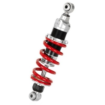 Amortecedor metálico com mola vermelha para veículos