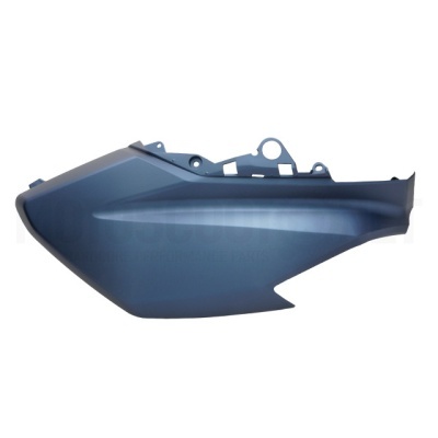 Peça lateral de motocicleta cinza metálico