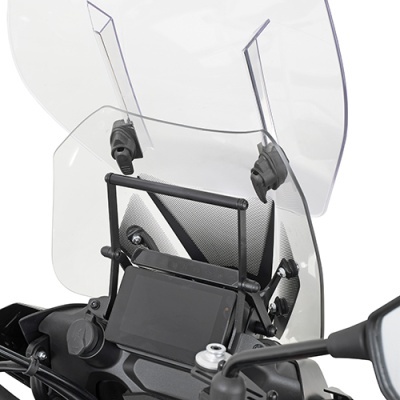 Parabrisas transparente com painel de instrumento e espelho retrovisor