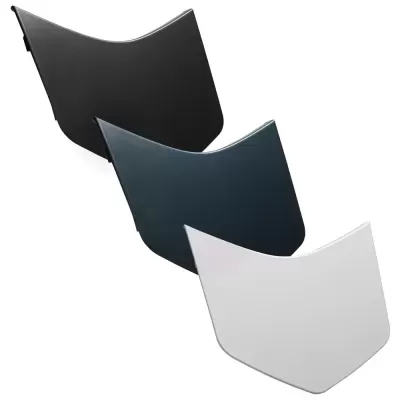 Protetores para queixo de capacete em preto, cinza escuro e branco