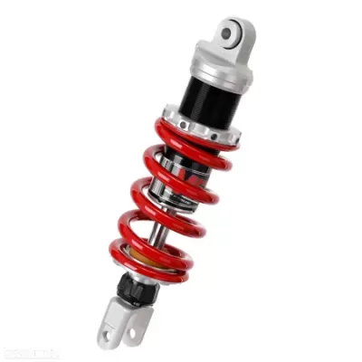 Amortecedor com mola vermelha e corpo metálico