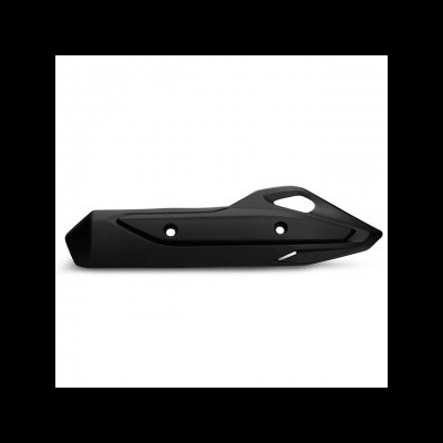 protetor de escape preto para motocicleta com furos para fixação