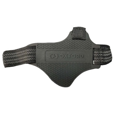 Suporte protetor de borracha preta com alça elástica cinzenta e preta com texto 'OXFORD'