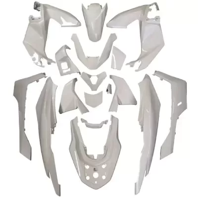 Conjunto de carenagens brancas para mota ou scooter