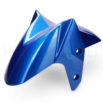 Para-lama dianteiro azul metálico para mota com acabamento brilhante