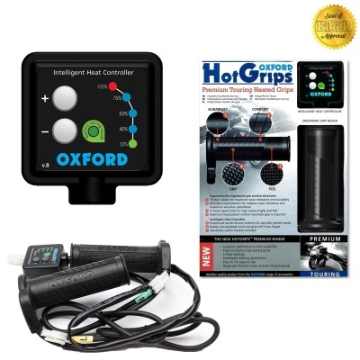 Kit punhos aquecidos Oxford Hot Grips com controlador e embalagem