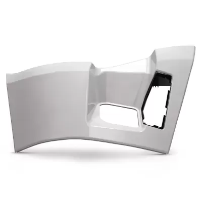 Painel de carrocería branco com recortes